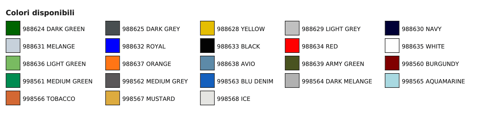 Colori disponibili PHY T-Shirt Uomo