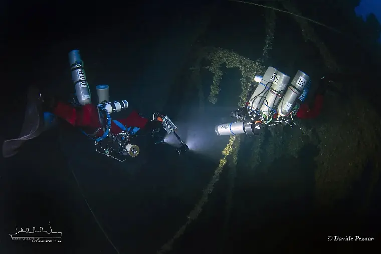 Andrea Murdock Alpini e David D'Anna esplorano il relitto dell'HMHS Britannic
